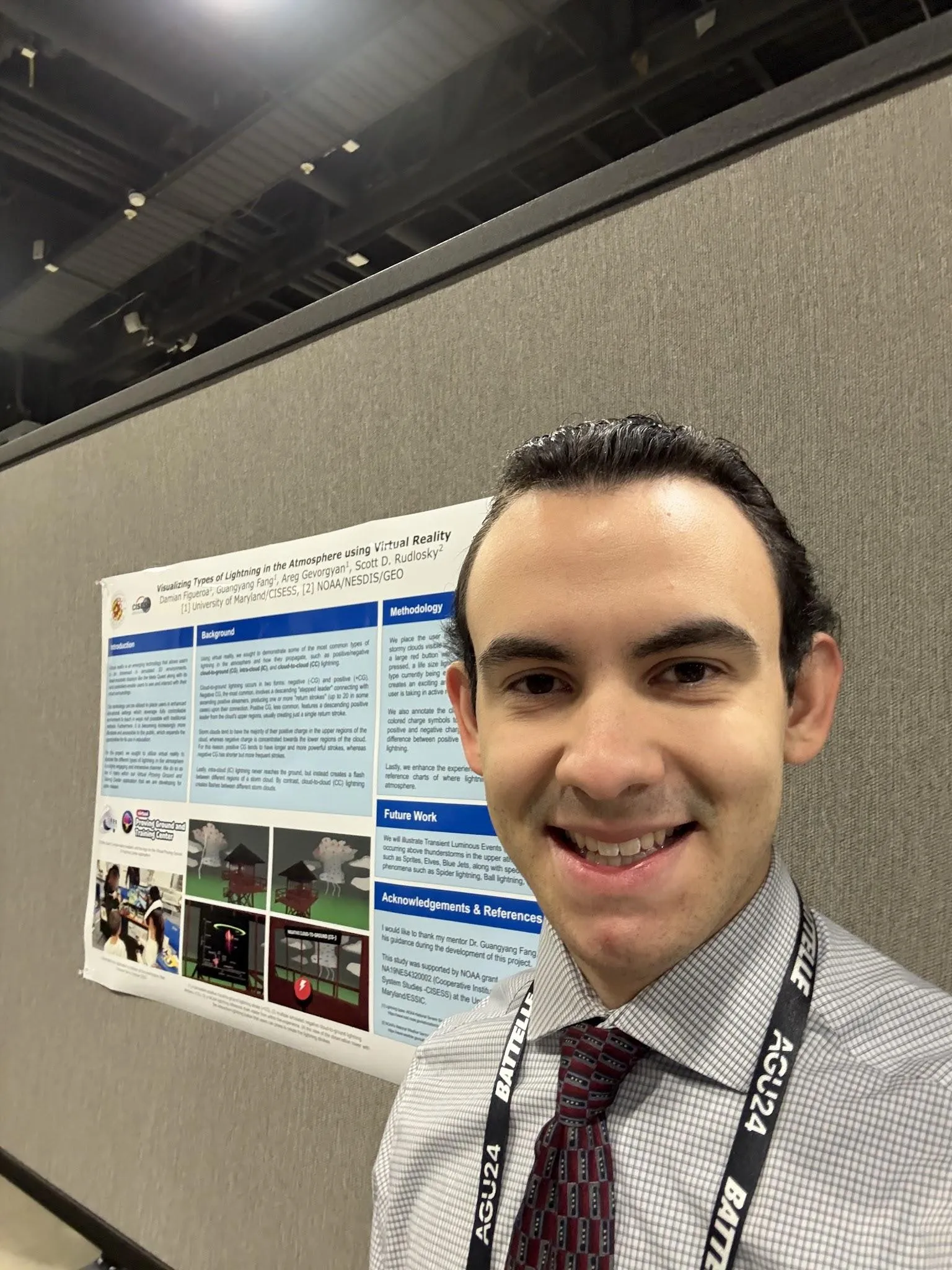 D.J. presenting the lightning module poster.