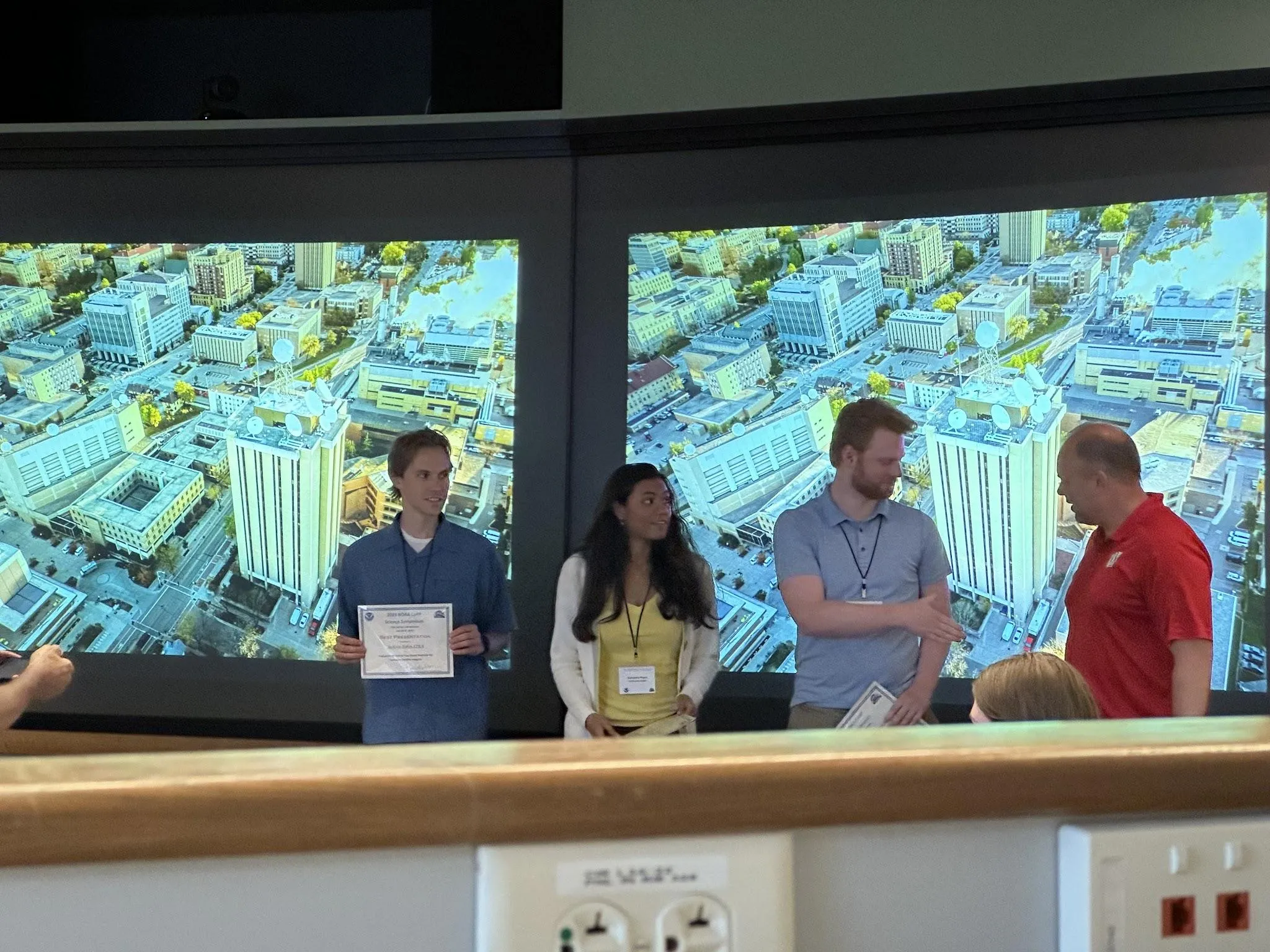 Ashmita accepting her award for best undergraduate student presentation at the CoRP Symposium 2023.